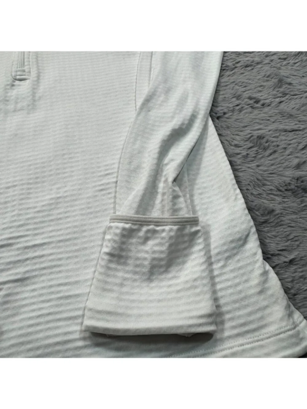 Nike Dri-Fit Shirt Womens XS White Polyester Waffle Knit Performance Golf Sports